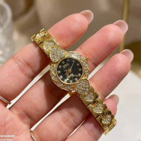 WHL00493 IWA Round Deer Dial Heart Bracelet Women's Watch - WHL