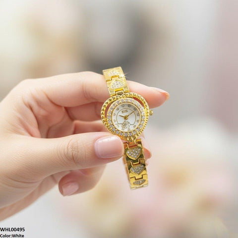 WHL00495 IWA Round Heart Flower Dial Women's Watch - WHL