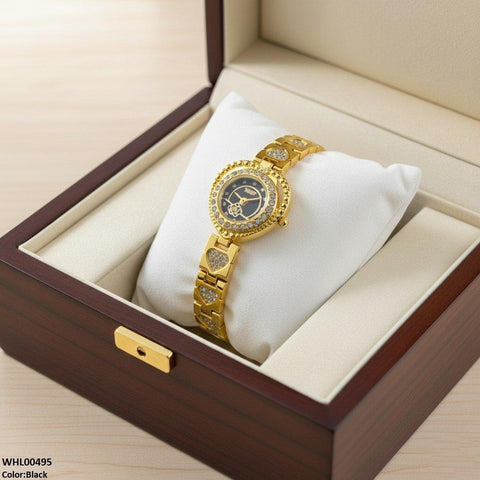 WHL00495 IWA Round Heart Flower Dial Women's Watch - WHL