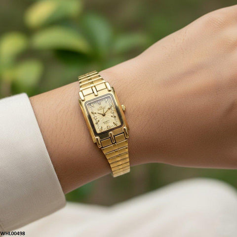 WHL00498 IWA Rectangle Stone Dial Couple Watch - WHL