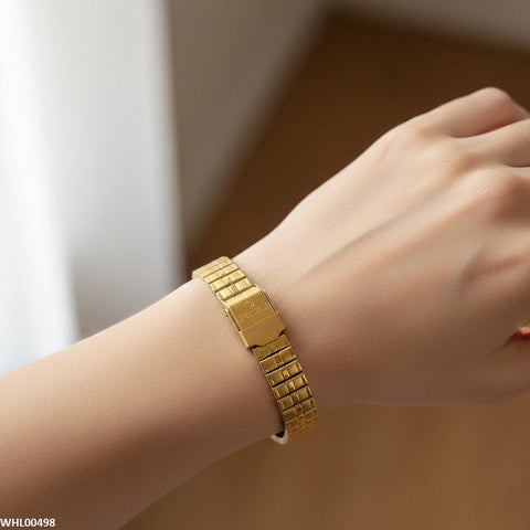 WHL00498 IWA Rectangle Stone Dial Couple Watch - WHL