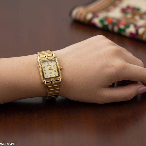 WHL00499 IWA Rectangle Bezel Dial Couple Watch - WHL