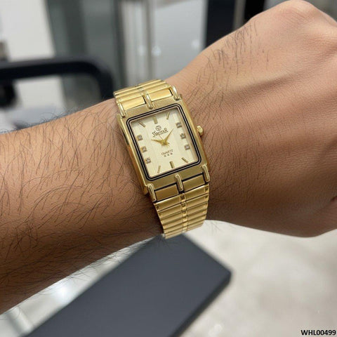 WHL00499 IWA Rectangle Bezel Dial Couple Watch - WHL