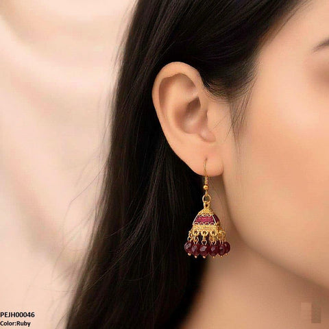 PEJH00046 SDQ Pearl Drop Jhumki - PEJH