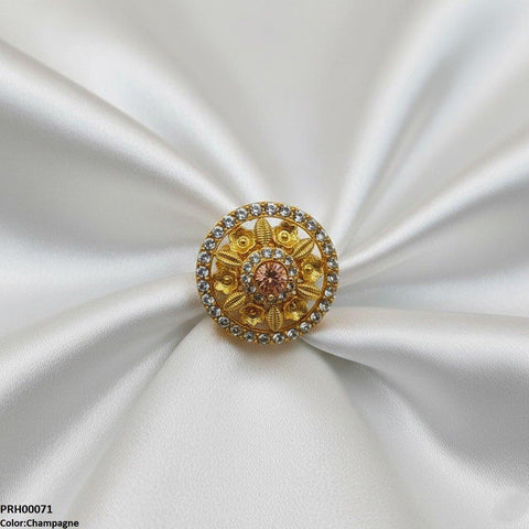 PRH00071 FRN Round Flower Ring Adjustable - PRH