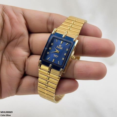 MHL00069 IWA Rectangle Dial Stone Men's Watch - MHL