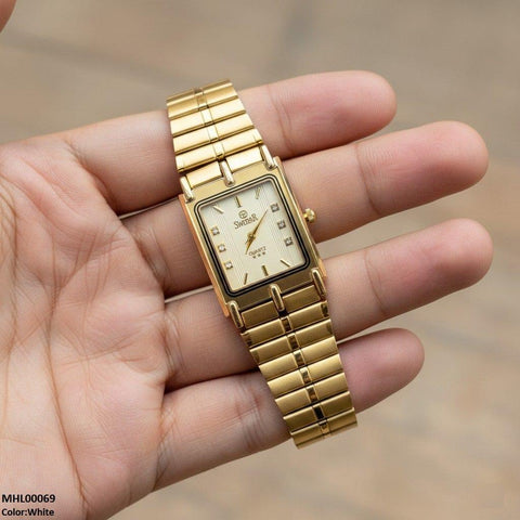 MHL00069 IWA Rectangle Dial Stone Men's Watch - MHL