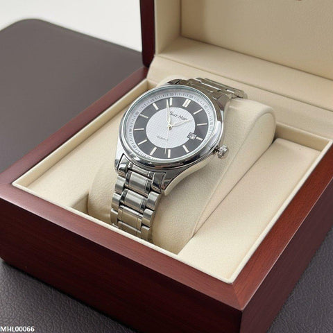 MHL00066 IWA Round White/Black Dial Men's Watch - MHL