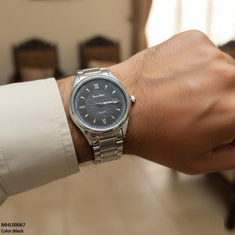 MHL00067 IWA Round Black Dial Men's Watch - MHL