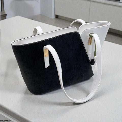 HBGP00044 Black & White Grace Tote Bag