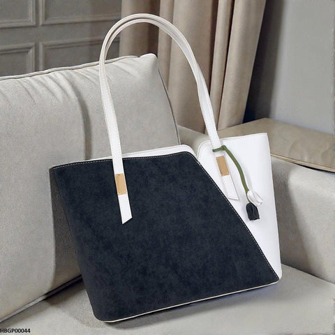 HBGP00044 Black & White Grace Tote Bag