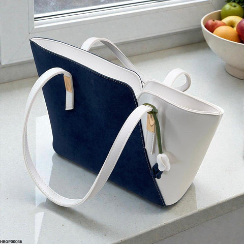 HBGP00046 Blue & White Grace Tote Bag