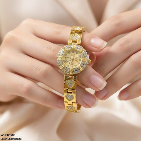 WHL00509 IWA Round Heart/Flower Dial Women's Watch - WHL
