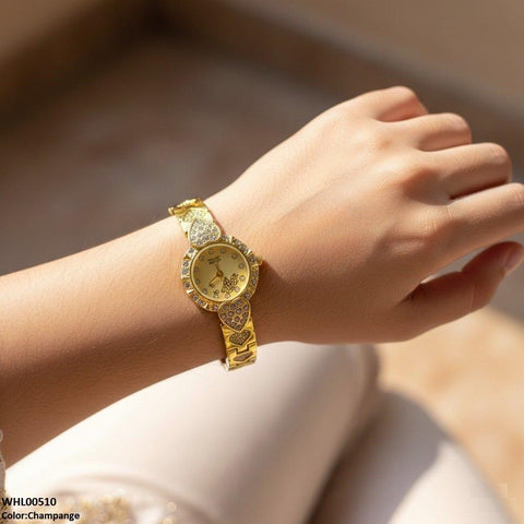 WHL00510 IWA Round Heart Bracelet Women's Watch - WHL