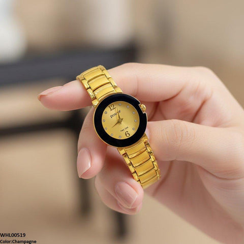 WHL00519 IWA Round Black Bezel Women's Watch - WHL