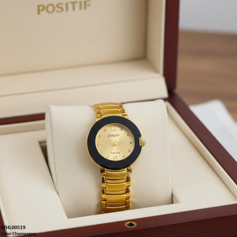 WHL00519 IWA Round Black Bezel Women's Watch - WHL