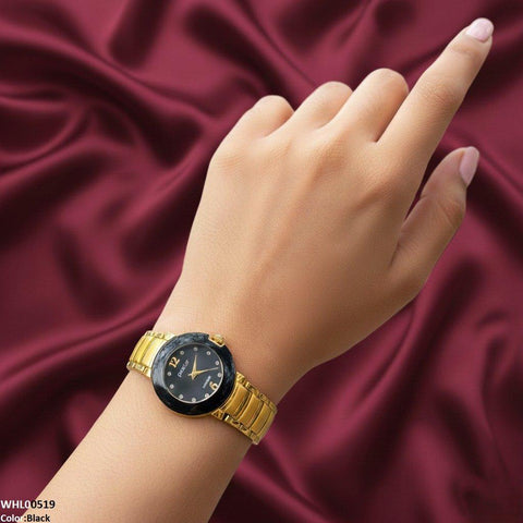 WHL00519 IWA Round Black Bezel Women's Watch - WHL