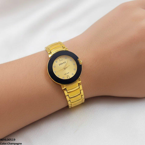 WHL00519 IWA Round Black Bezel Women's Watch - WHL