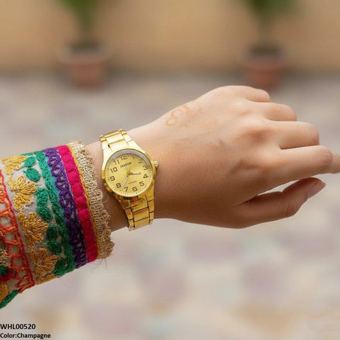 WHL00520 IWA Round Number's Dial Women's Watch - WHL