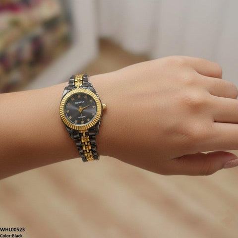 WHL00523 IWA Round Black Chain Women's Watch - WHL