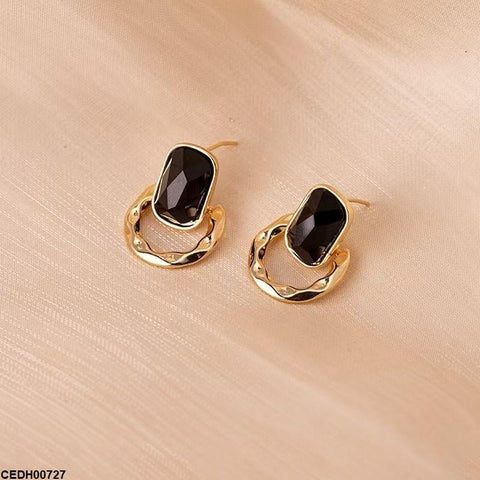 CEDH00727 YHC Square Round Drop Earrings - CEDH