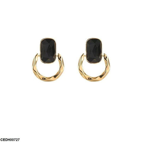 CEDH00727 YHC Square Round Drop Earrings - CEDH