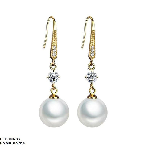 CEDH00733 YHC Round Pearl Drop Earrings - CEDH
