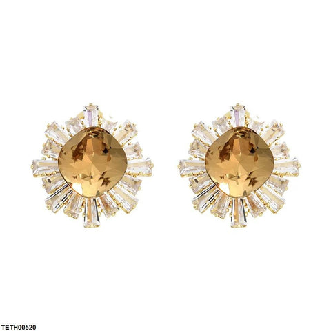 TETH00520 YHC Square Zircon Stone Tops Pair - TETH