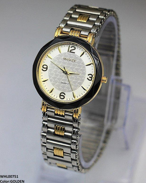 WHL00751 IWA Round Black Bezel Women's Watch - WHL