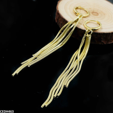 CEDH463 SIQ Octopus Tassels Drop Earrings Pair - CEDH