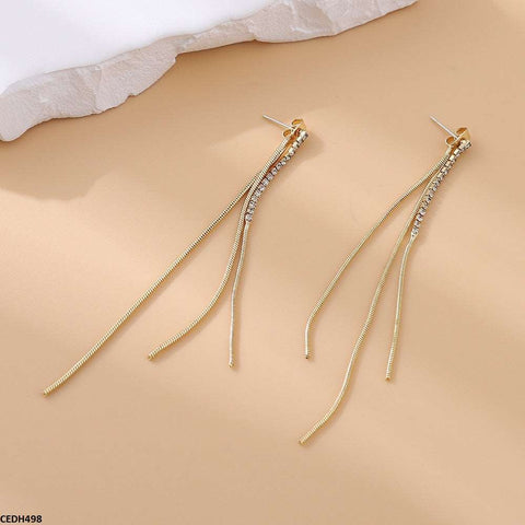 CEDH498 SGC Chain Drop Earrings - CEDH