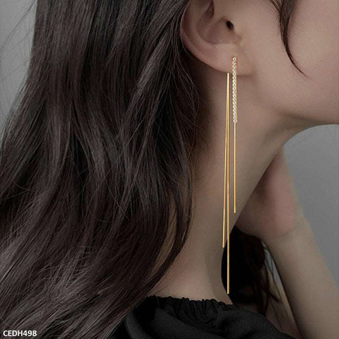 CEDH498 SGC Chain Drop Earrings - CEDH
