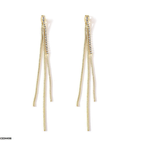 CEDH498 SGC Chain Drop Earrings - CEDH