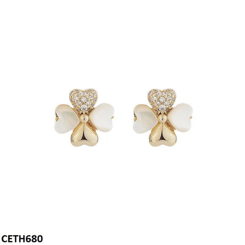 CETH680 YQG Flower Stud Tops Pair - CETH
