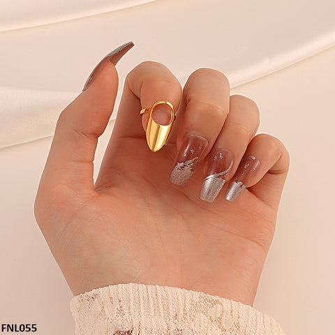 FNL055 QWN Gold Finger Nail 1 Pcs - FNL