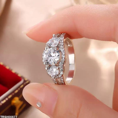 TRSH00877 KYC Three Stone ZIRCON Ring - TRSH
