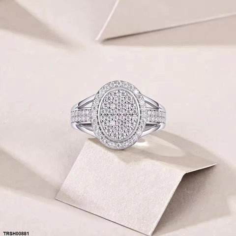 TRSH00881 KYC Oval ZIRCON Stone Ring - TRSH