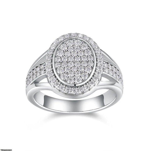 TRSH00881 KYC Oval ZIRCON Stone Ring - TRSH