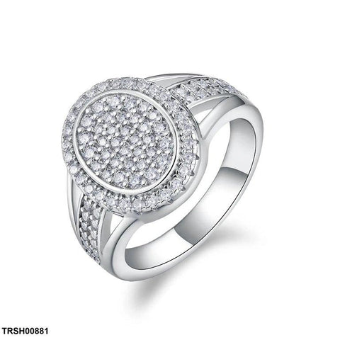 TRSH00881 KYC Oval ZIRCON Stone Ring - TRSH