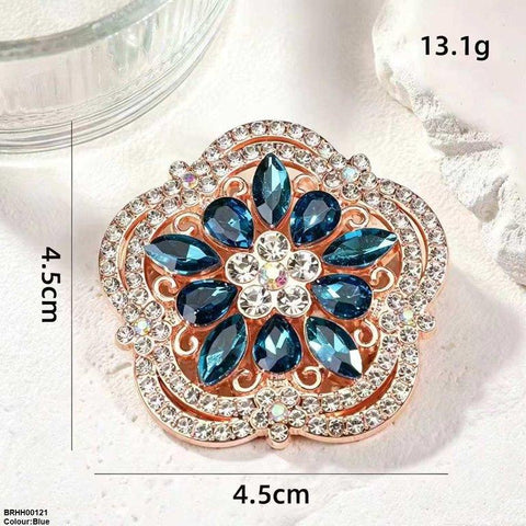 BRHH00121 XST Floral Flower Zircon Broach - BRHH