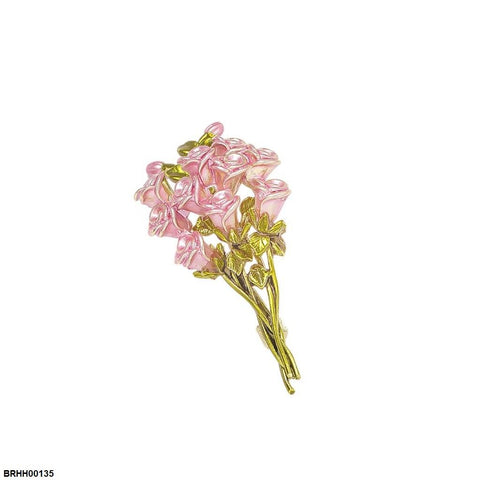 BRHH00135 XST Pink Rose Bouquet Broach - BRHH