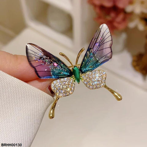 BRHH00130 XST Butterfly Zircon Broach - BRHH