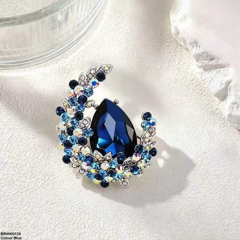 BRHH00139 XST Tear Flower Zircon Broach - BRHH