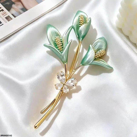 BRHH00142 XST Lily Flower Bouquet Broach - BRHH