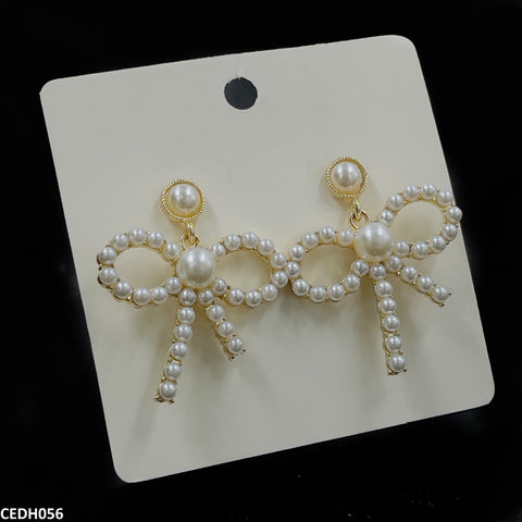 CEDH056 LSH Bow Tear drop Earrings - CEDH