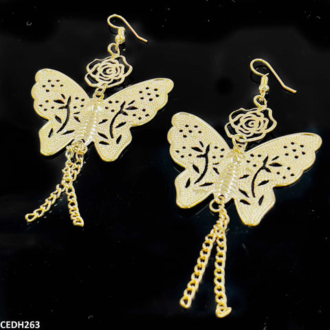 CEDH263 JMN Butterfly Drop Earrings Pair - CEDH