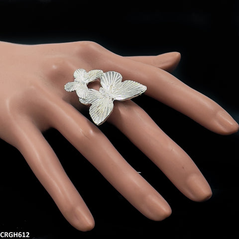 CRSH612 SDQ Double Butterfly Ring - CRSH