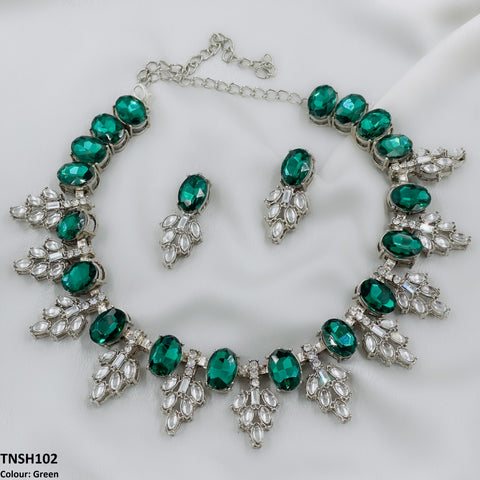 TNSH102 BQN Oval Pear Necklace Set - CNSH
