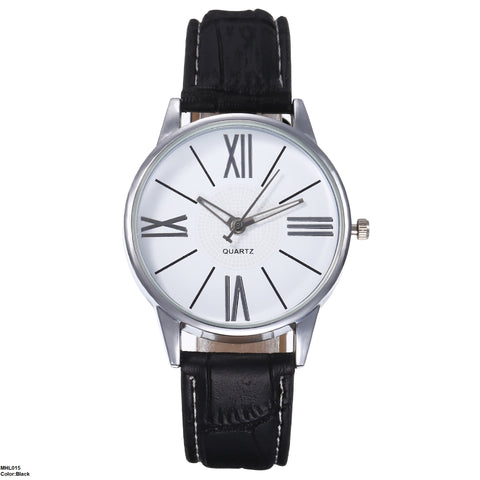 MHL015 HET Leather Strap Quartz Male Watch - MHL