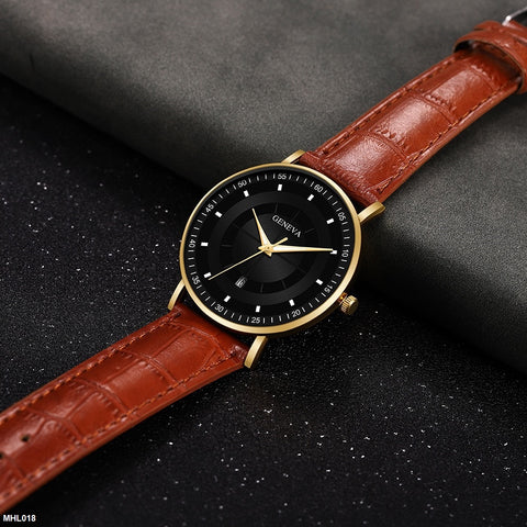 MHL018 HET Imp Leather Strap Wrist Watch - MHL
